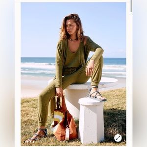Free People Bicoastal Set Cardigan & Jumpsuit